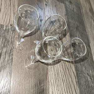 Princess House Crystal Tulip Champagne Glasses #432 In Box Set Of 4